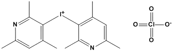 Molecular Structure of 4836-11-7 (Iodonium, bis(2,4,6-trimethyl-3-pyridinyl)-, perchlorate)